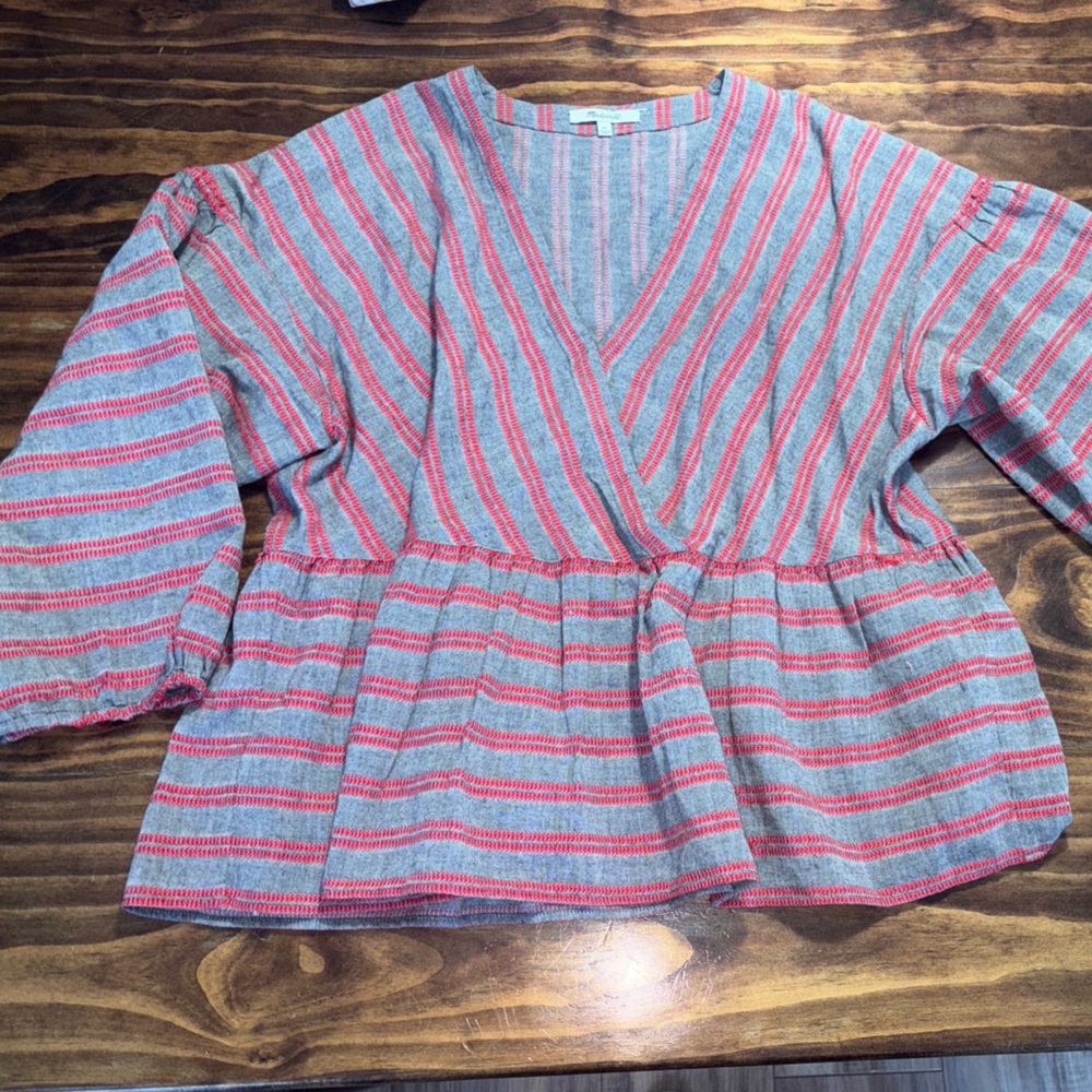 Striped V-Neck Top